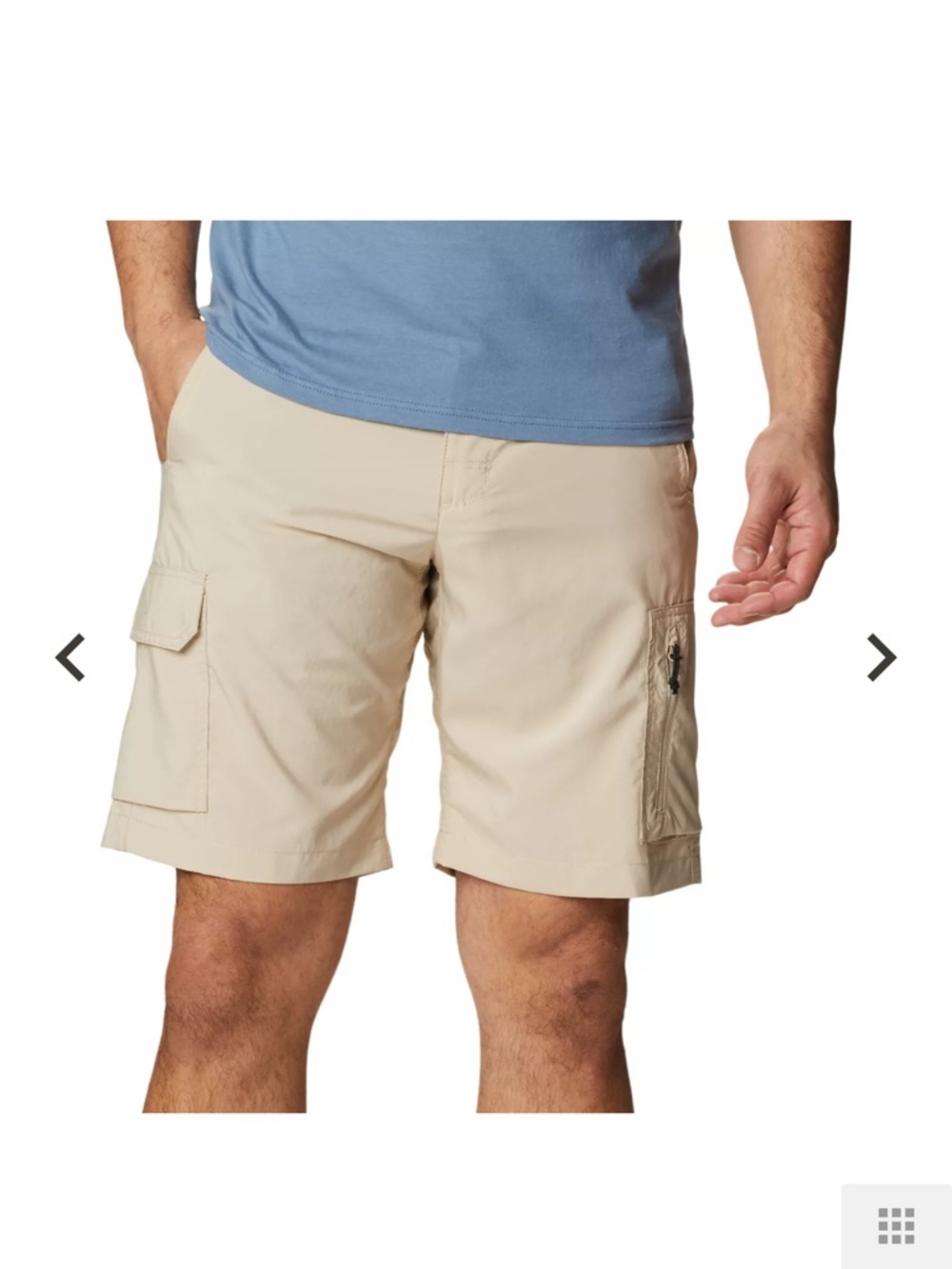 Columbia khaki Hybrid Men's Cargo Shorts Utility Pockets and Drawstring Waist
